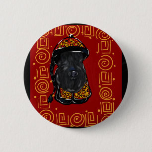 Kerry Blue Terrier Year of the Dog 6 Cm Round Badge