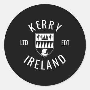 Kerry Ireland County Pride Gaelic Football And Hur Classic Round Sticker