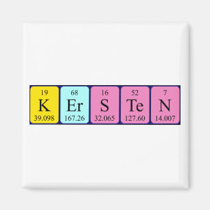 Kersten periodic table name magnet