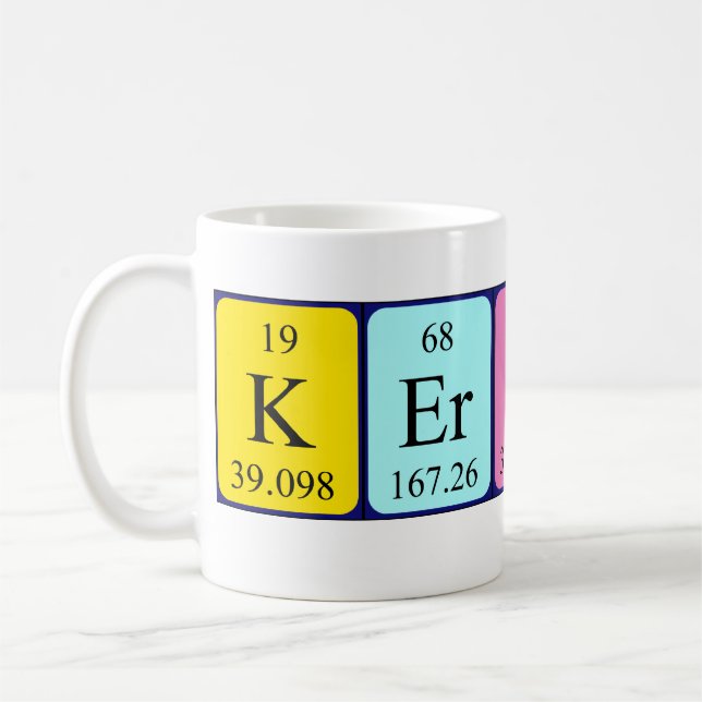 Kersten periodic table name mug (Left)