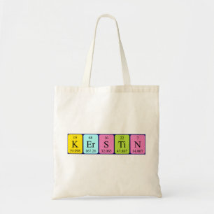 Kerstin periodic table name tote bag