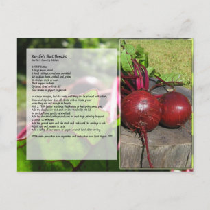 Kerstin's Beet Borscht Recipe Postcard