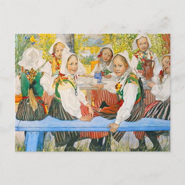 Kersti's Birthday By Carl Larsson Postcard (Front)