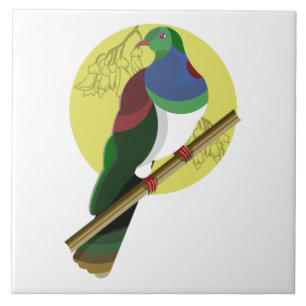 KERURU Wood pigeon NZ BIRD Ceramic Tile