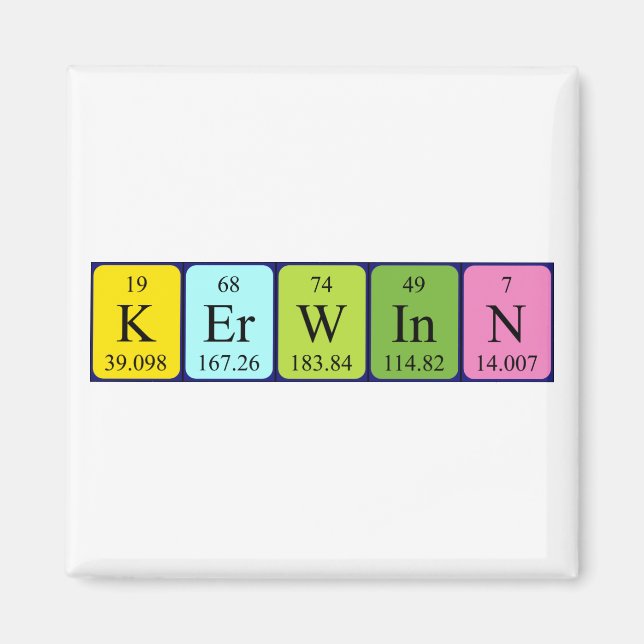 Kerwinn periodic table name magnet (Front)