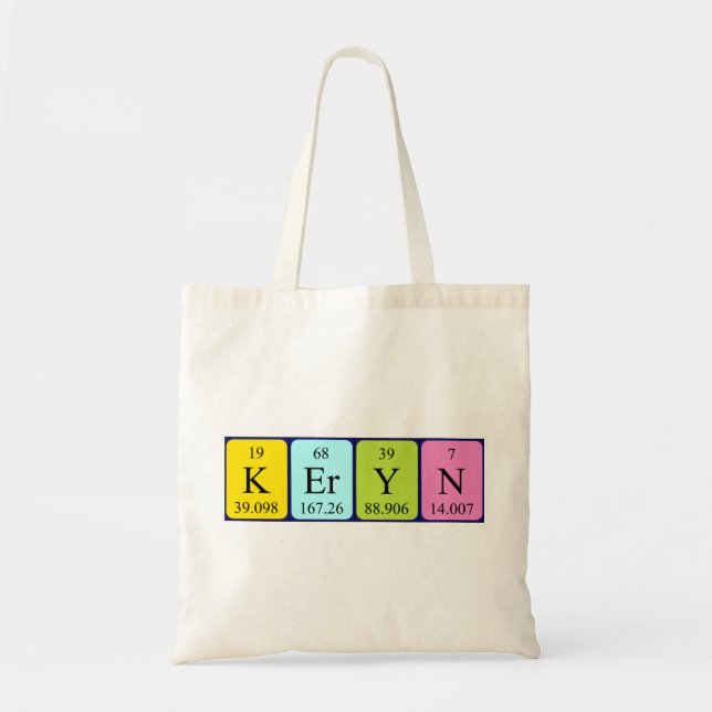 Keryn periodic table name tote bag (Front)
