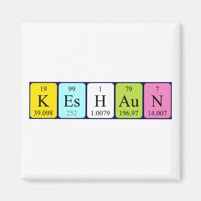 Keshaun periodic table name magnet (Front)
