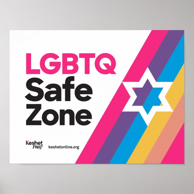 Keshet LGBTQ Safe Zone Poster (Front)