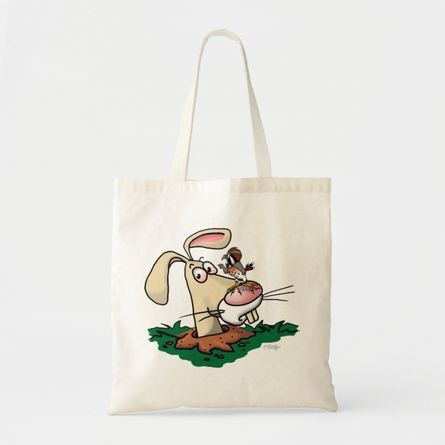 Kestrel and Rabbit Tote Bag (Front)