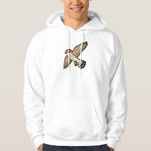 Kestrel Bird Hovering Hoodie (Front)