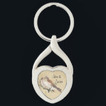 Kestrel Falcon Couple Custom Name Romantic Keychai Key Ring<br><div class="desc">Kestrel Falcon Couple Custom Name Romantic gift for your sweetheart boyfriend,  girlfriend,  husband,  wife or for a wedding  or engagement</div>