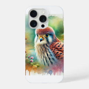 Kestrel in the Breeze 020924AREF130 - Watercolor iPhone 15 Pro Case