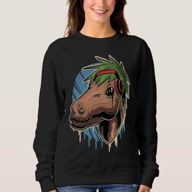 Keta Horse Techno Dj Ketamine Headphones Sweatshirt (Front)