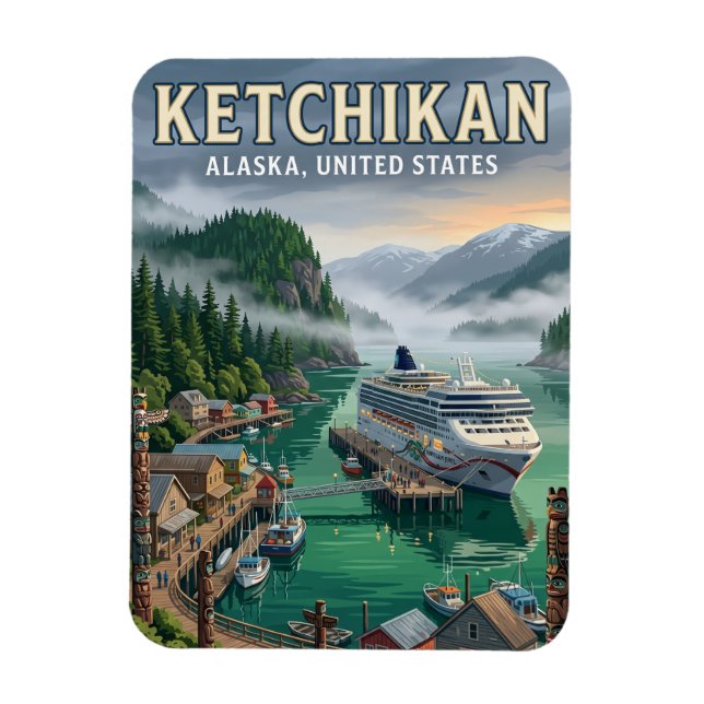 Ketchikan, Alaska Alaska Magnet (Vertical)