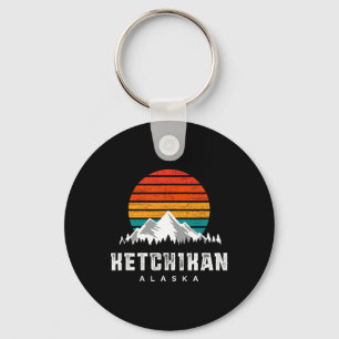 Ketchikan Alaska Mountain Scene Skiing And Hiking  Key Ring