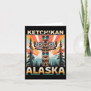 Ketchikan Alaska Native American Indian Totem Le  Card