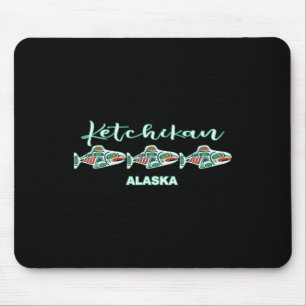 Ketchikan Alaska Native Art Salmon Fishing Capital Mouse Pad
