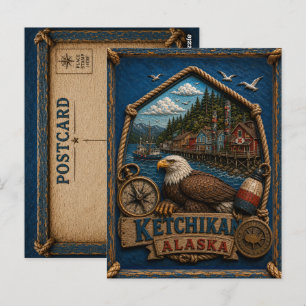 Ketchikan Alaska Postcard Vintage Travel