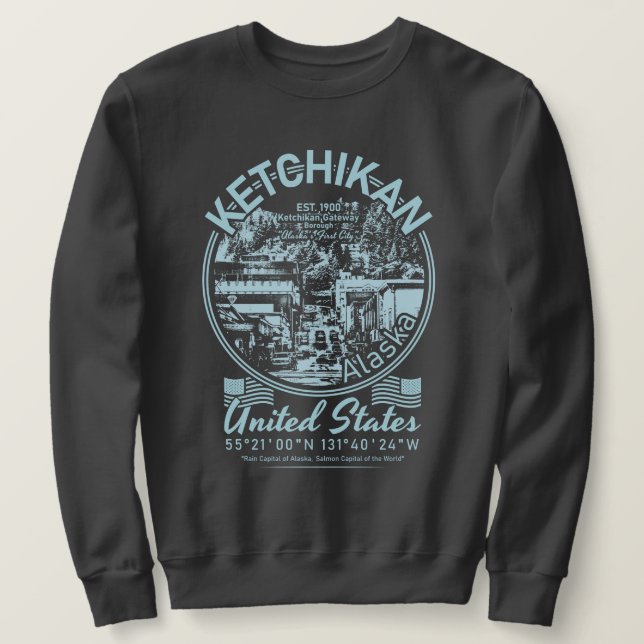 KETCHIKAN ALASKA - REVILLAGIGEDO ISLAND SWEATSHIRT (Design Front)