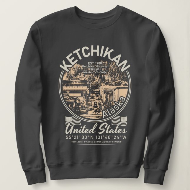 KETCHIKAN ALASKA - REVILLAGIGEDO ISLAND SWEATSHIRT (Design Front)