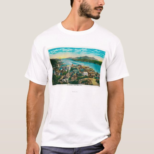 Ketchikan, Alaska Town View - The First City T-Shirt (Front)
