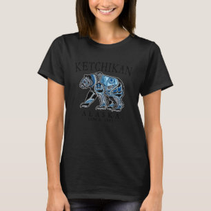 Ketchikan Alaska Tribal Art Bear Since 1883 Black T-Shirt