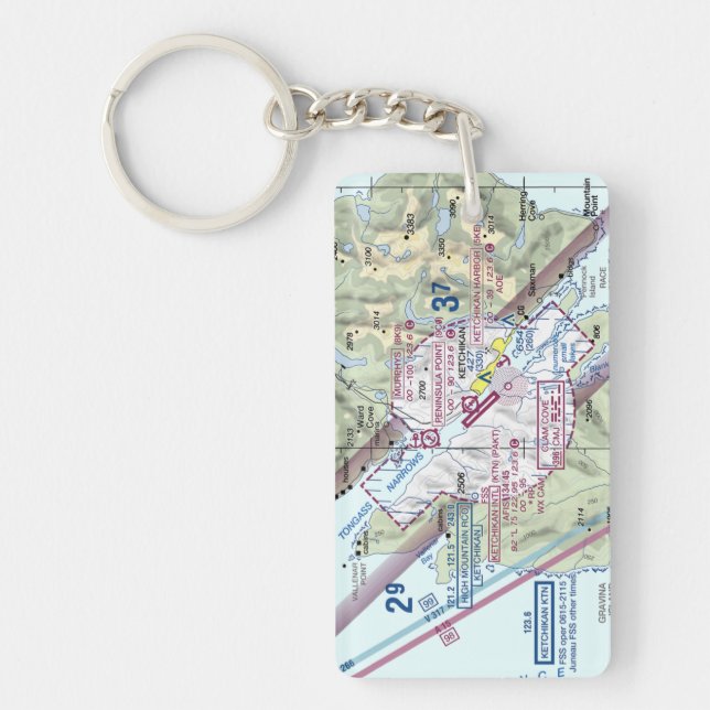 Ketchikan Int. Airport chart / taxi diagram Key Ring (Front)