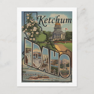 Ketchum, Idaho - Large Letter Scenes Postcard