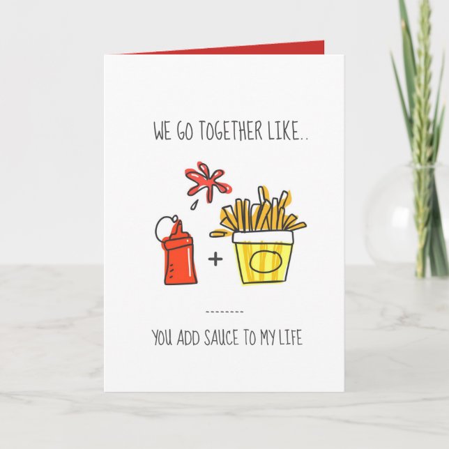 Ketchup and Fries Relationship Goals Funny Card (Front)