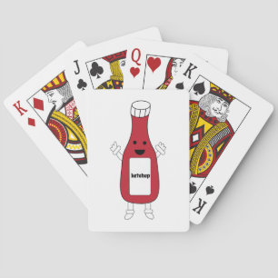 Ketchup Bottle Cute Personalise Playing Cards