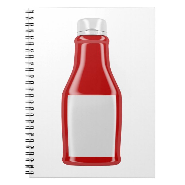 Ketchup bottle with blank label notebook (Front)
