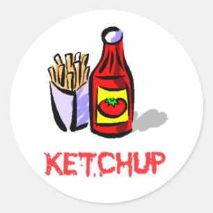 ketchup classic round sticker