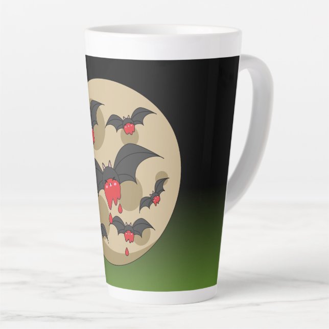 Ketchup Eater Vampire Bats Latte Mug (Right Angle)