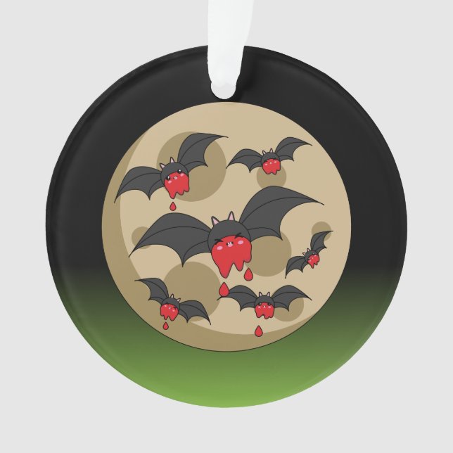 Ketchup Eater Vampire Bats Ornament (Front)
