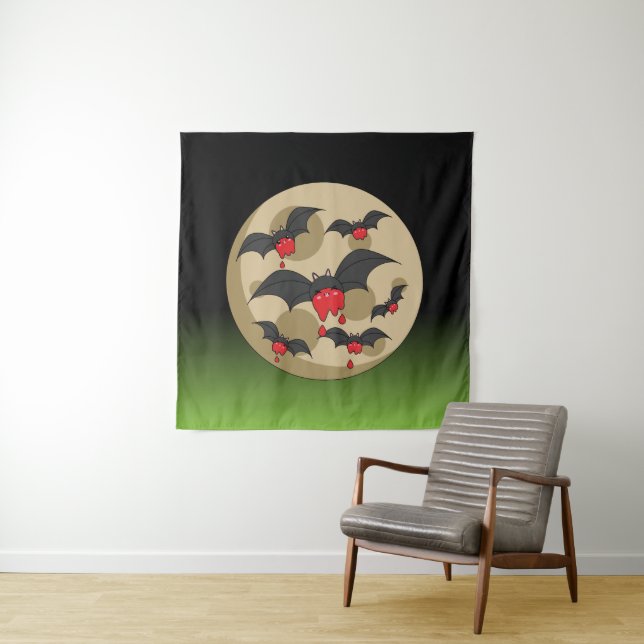 Ketchup Eater Vampire Bats Tapestry (In Situ)