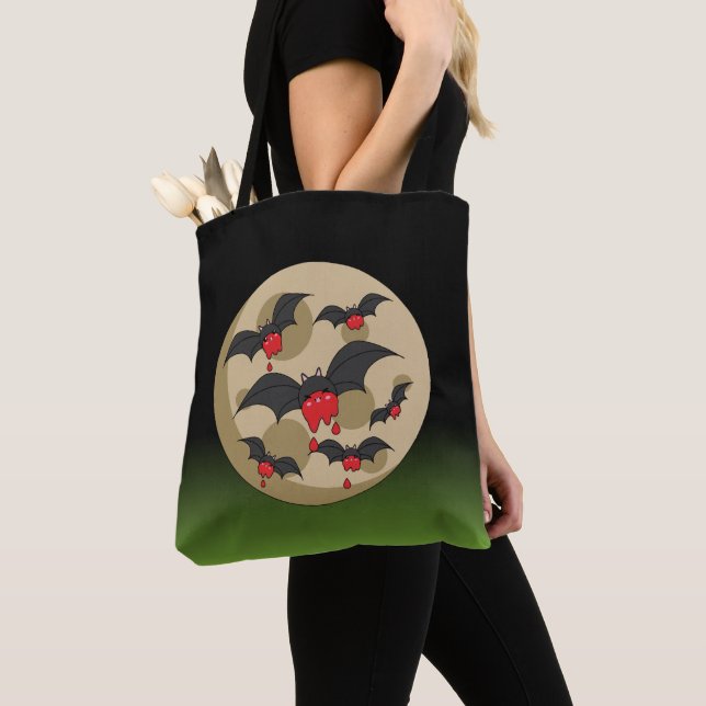 Ketchup Eater Vampire Bats Tote Bag (Close Up)