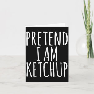 Ketchup Mustard Lazy Easy Funny Halloween Costume Card
