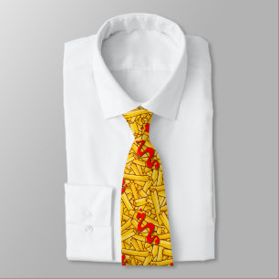 Ketchup on Fries Funny Fast Food Patterned Tie