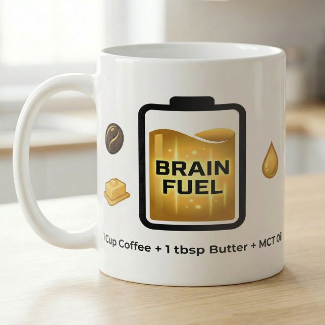 Keto Coffee Brain Fuel Recipe Coffee Mug (Creator Uploaded)