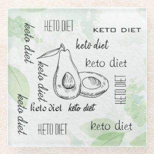 keto diet glass coaster