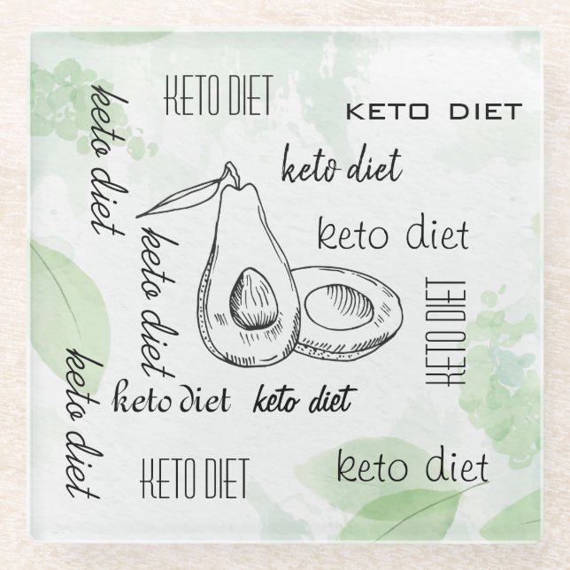 keto diet   glass coaster (Front)