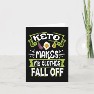 Keto Diet Low-Carb Ketogenic Ketosis Clothes Fall  Card