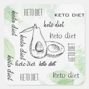 keto diet   square sticker