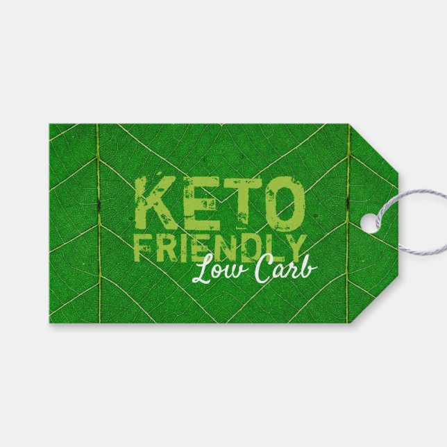 Keto Friendly Low Carb Gift Tags (Front (Horizontal))