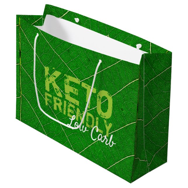 Keto Friendly Low Carb Large Gift Bag (Front Angled)