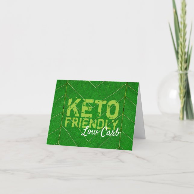 Keto Friendly Low Carb Thank You Card (Front)