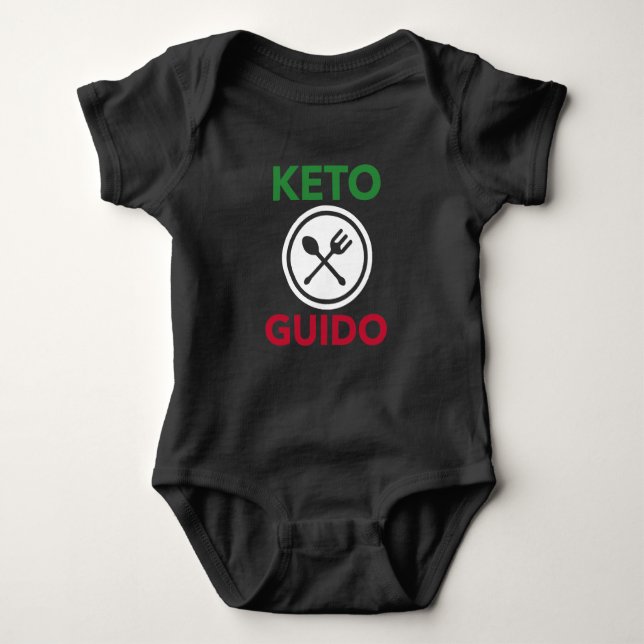 Keto Guido - Gift for Italians on the Keto Diet Baby Bodysuit (Front)