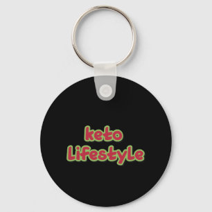 Keto Lifestyle Black Keychain