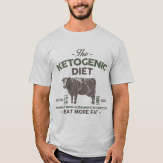 KETOGENIC DIET: Eat Fat Aid Alzheimer's, Camo Cow T-Shirt