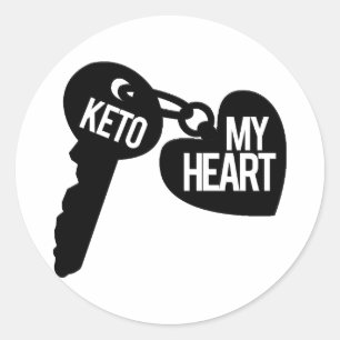 ketomyheart classic round sticker